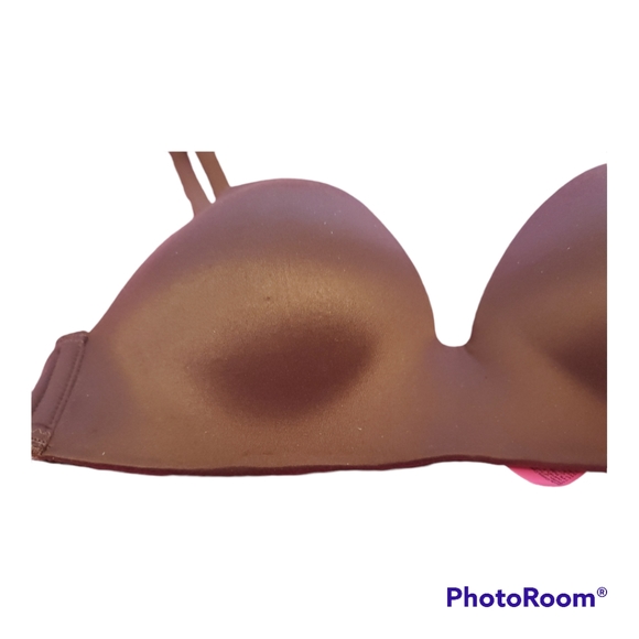 LA SENZA Dark Burgundy Wireless Push Up Bra - Size XS, 32A - Picture 3 of 4